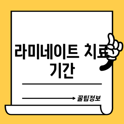 라미네이트 치료 기간