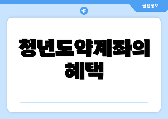 청년도약계좌의 혜택
