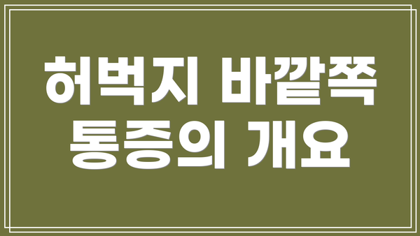 허벅지 바깥쪽 통증의 개요