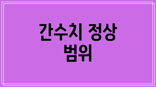 간수치 정상 범위