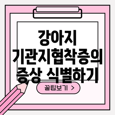 강아지 기관지협착증의 증상 식별하기