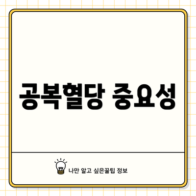 공복혈당 중요성