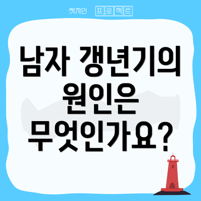 남자 갱년기의 원인은 무엇인가요?