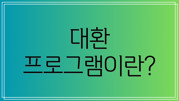 대환 프로그램이란?