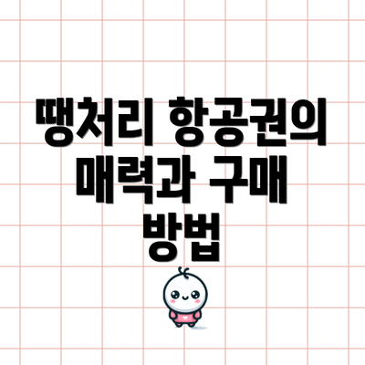 땡처리 항공권의 매력과 구매 방법
