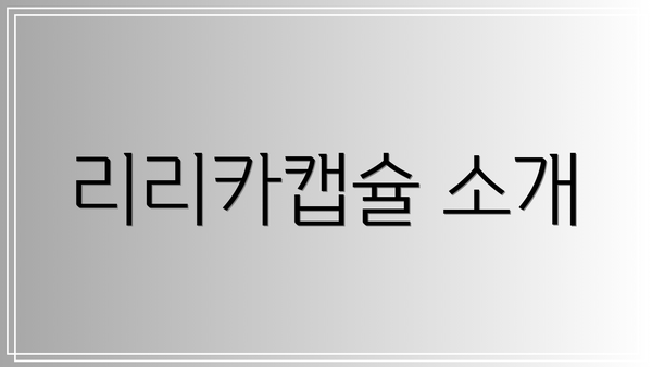 리리카캡슐 소개