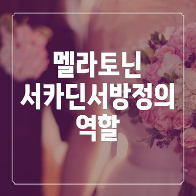 멜라토닌 서카딘서방정의 역할