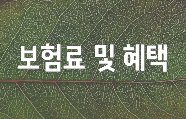 보험료 및 혜택