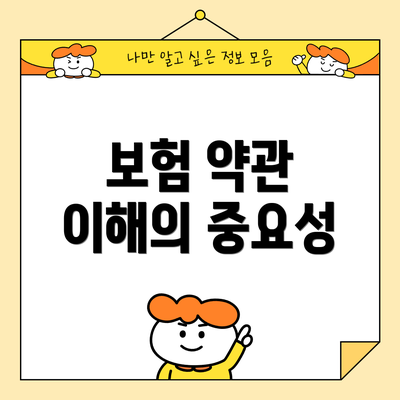 보험 약관 이해의 중요성