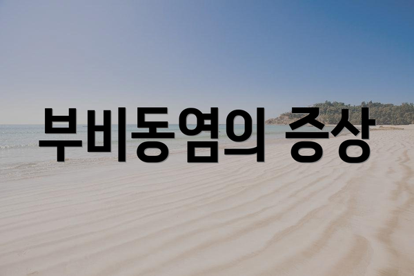 부비동염의 증상