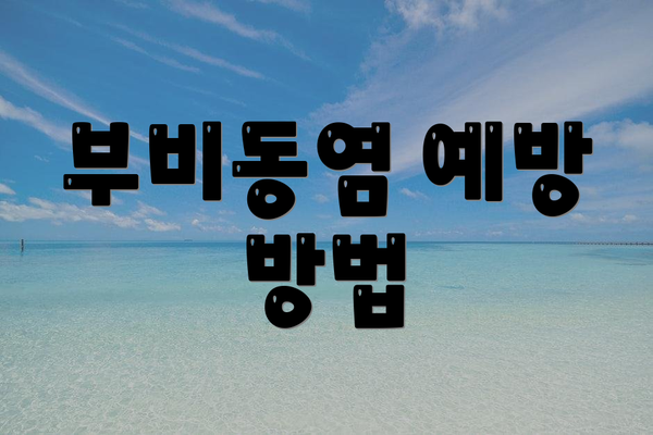 부비동염 예방 방법