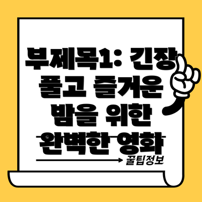 부제목1: 긴장 풀고 즐거운 밤을 위한 완벽한 영화