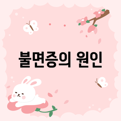 불면증의 원인