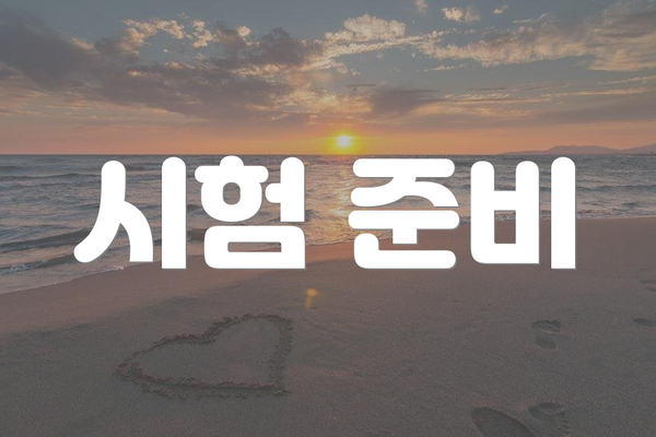 시험 준비