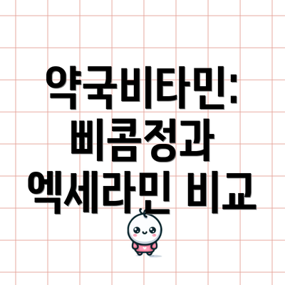 약국비타민: 삐콤정과 엑세라민 비교