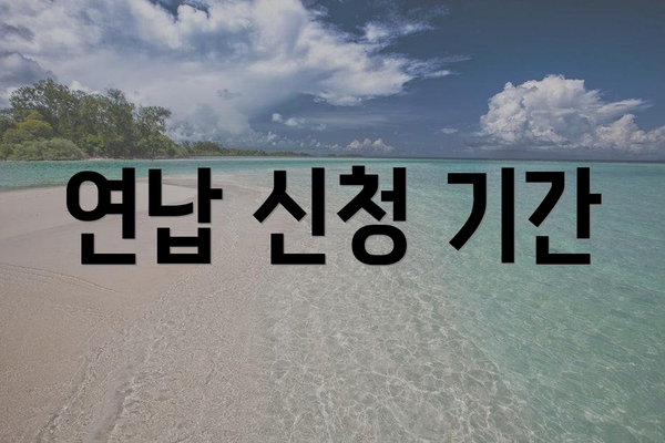 연납 신청 기간