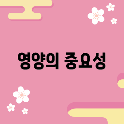 영양의 중요성