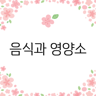 음식과 영양소