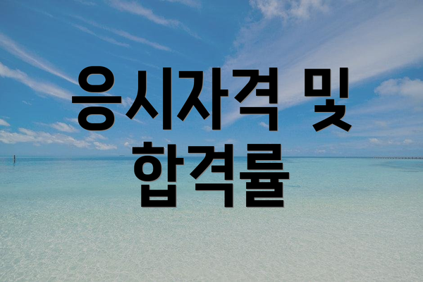 응시자격 및 합격률