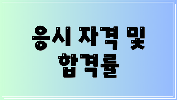 응시 자격 및 합격률