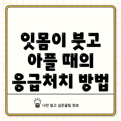 잇몸이 붓고 아플 때의 응급처치 방법