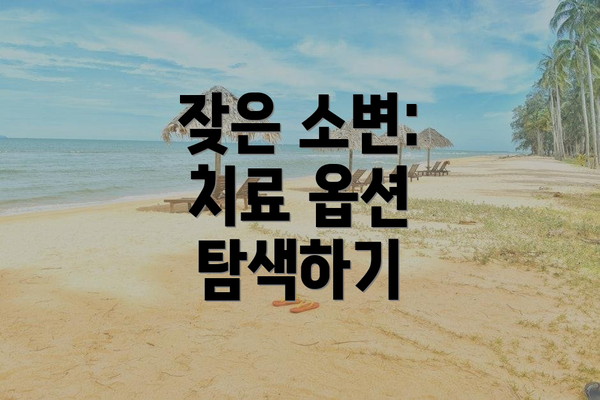 잦은 소변: 치료 옵션 탐색하기