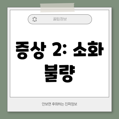 증상 2: 소화 불량