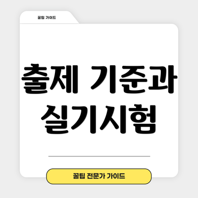출제 기준과 실기시험