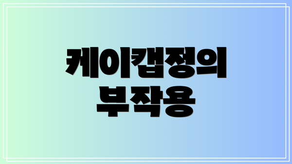 케이캡정의 부작용