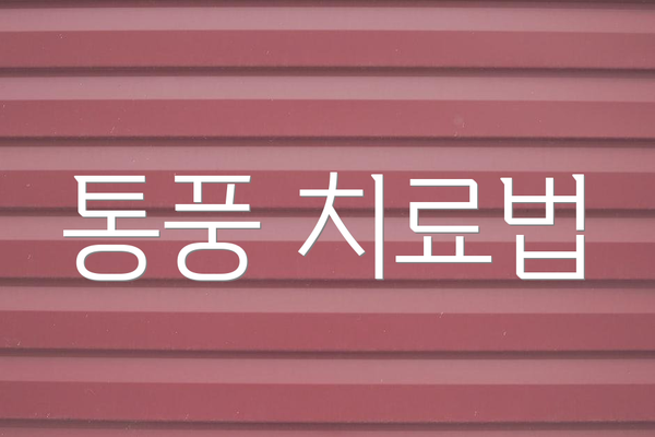 통풍 치료법