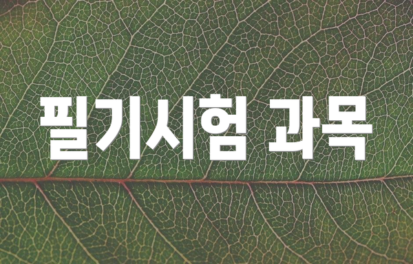 필기시험 과목