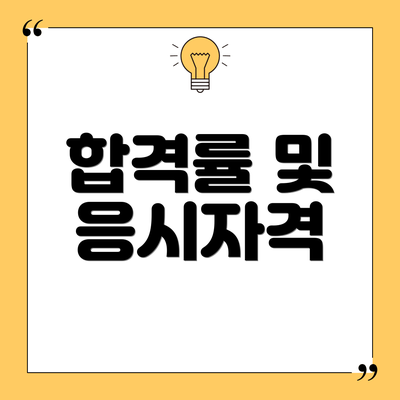 합격률 및 응시자격