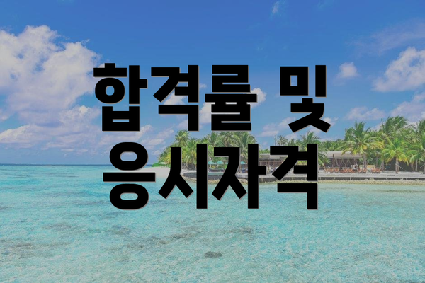 합격률 및 응시자격