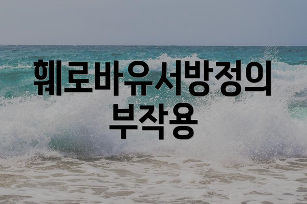 훼로바유서방정의 부작용