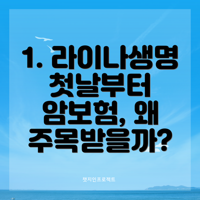 1. 라이나생명 첫날부터 암보험, 왜 주목받을까?