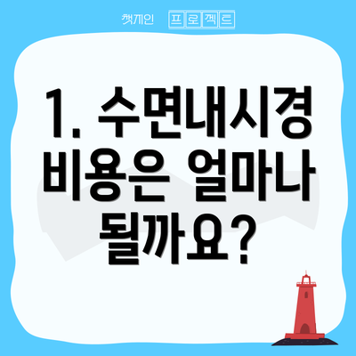1. 수면내시경 비용은 얼마나 될까요?