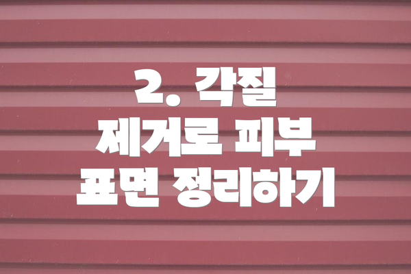2. 각질 제거로 피부 표면 정리하기