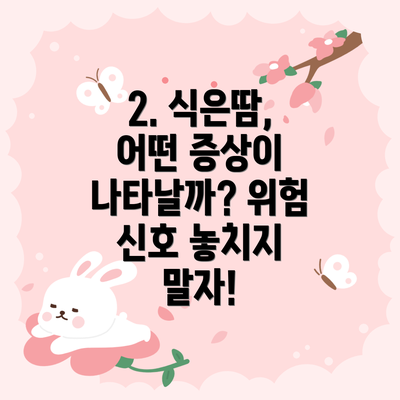 2. 식은땀, 어떤 증상이 나타날까? 위험 신호 놓치지 말자!