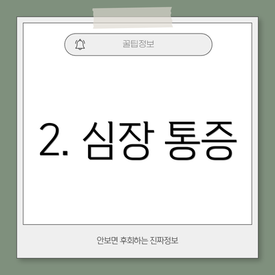 2. 심장 통증