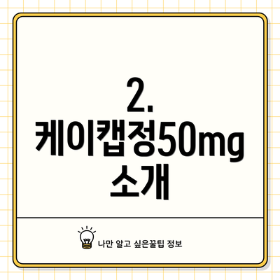 2. 케이캡정50mg 소개