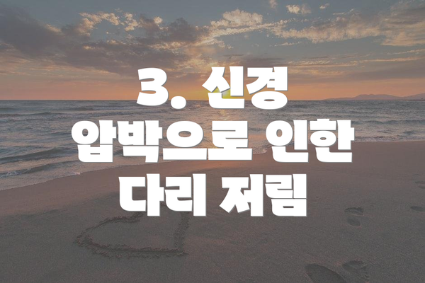 3. 신경 압박으로 인한 다리 저림