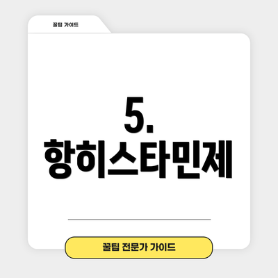 5. 항히스타민제