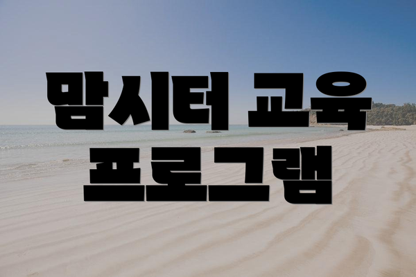 맘시터 교육 프로그램