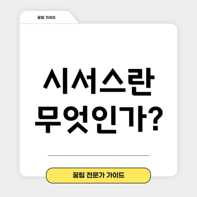 시서스란 무엇인가?