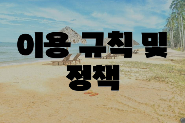 이용 규칙 및 정책