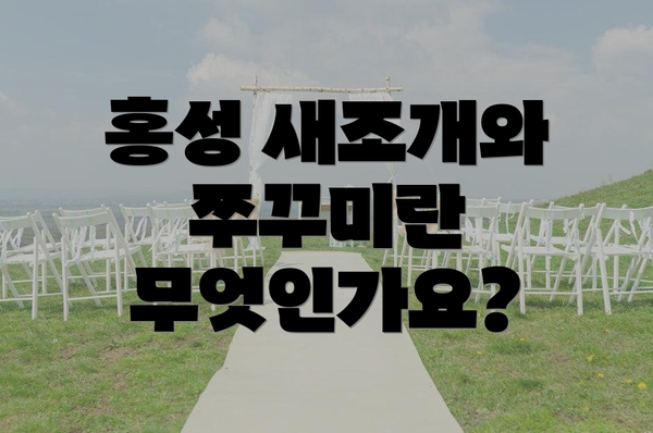 홍성 새조개와 쭈꾸미란 무엇인가요?