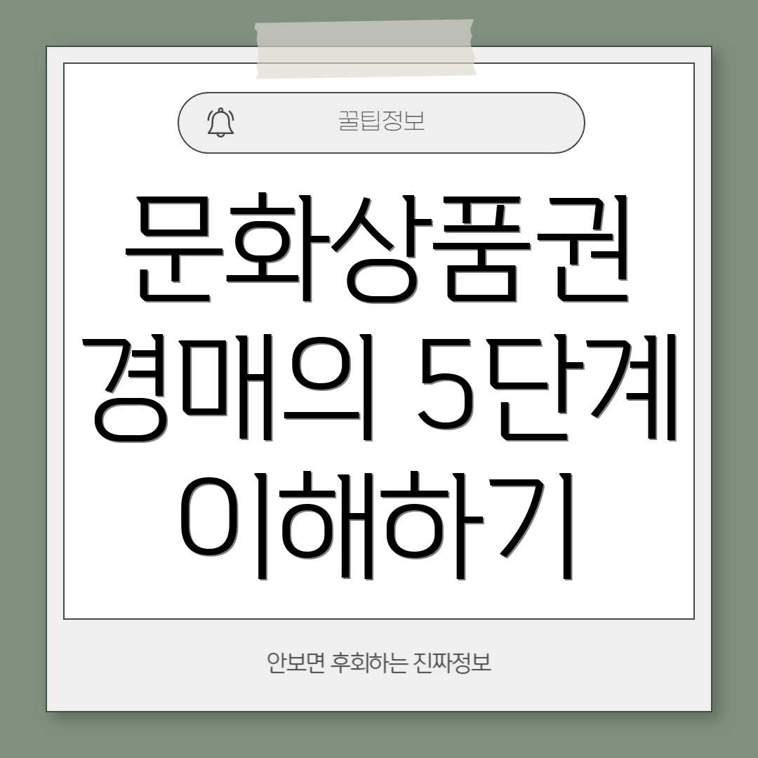 문화상품권 경매의 5단계 이해하기