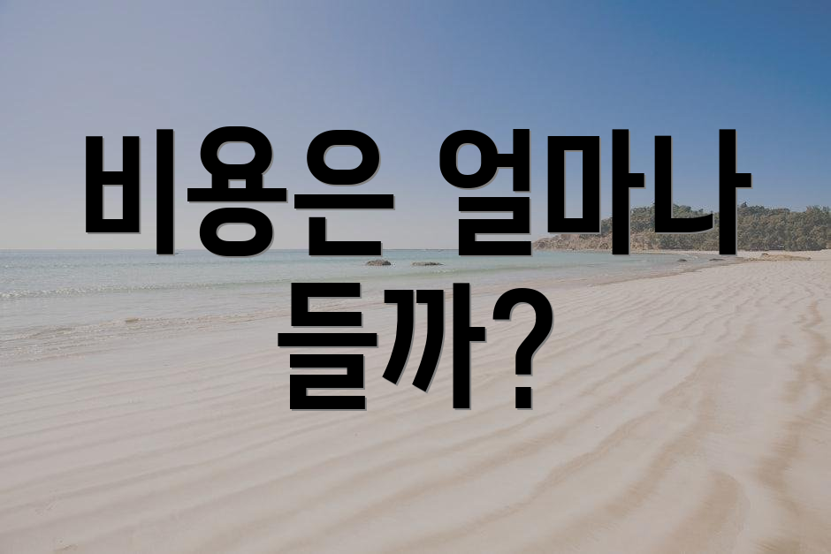 비용은 얼마나 들까?