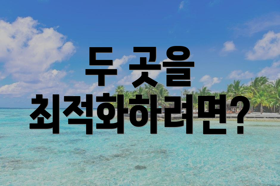 두 곳을 최적화하려면?