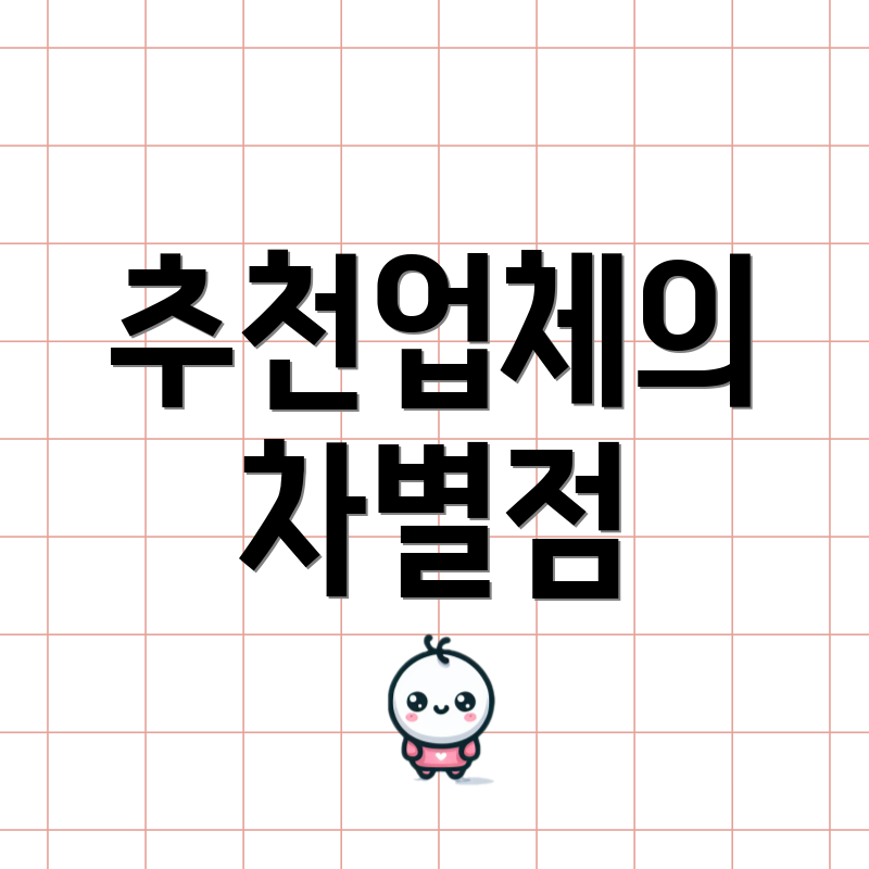 추천업체의 차별점